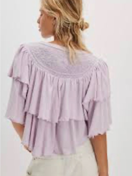 Free People Tops - NWOT Free People Rose Party Tee - Small in Lavender